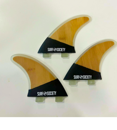 Bamboo and Carbon Twin Tab Thruster Fins